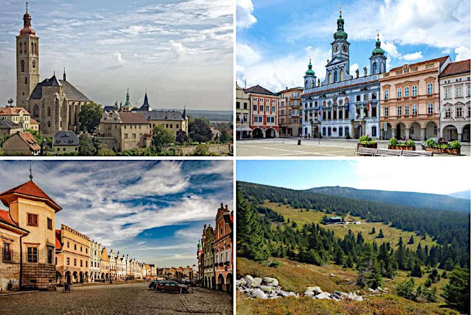 Ansichten aus Nordböhmen - Gebäude und Landschaft